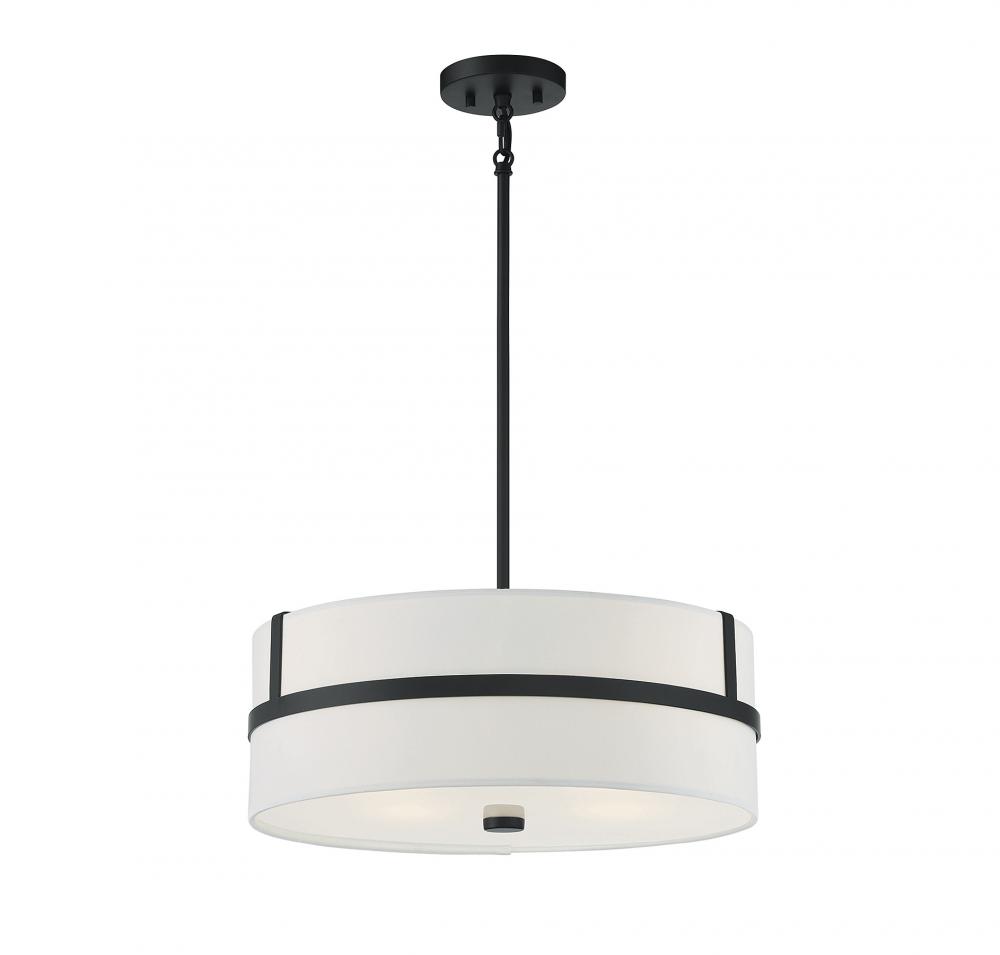 4-Light Pendant in Matte Black