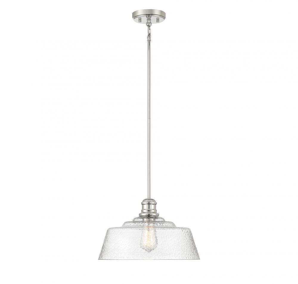 1-Light Pendant in Polished Nickel