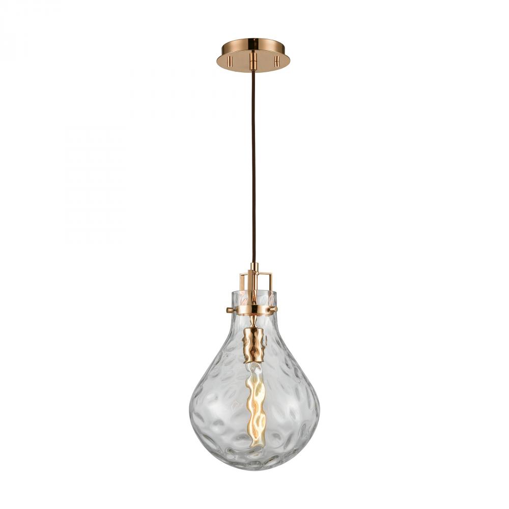 Dewdrop 1-Light Pendant in Polished Gold