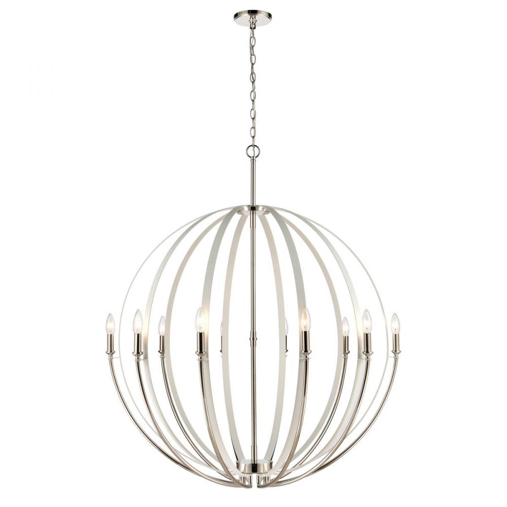 Rotunde 38'' Wide 10-Light Chandelier - Matte White