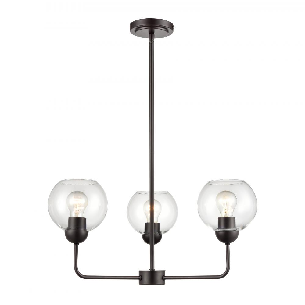 Boman 23'' Wide 3-Light Chandelier - Oil Rubbed Bronze