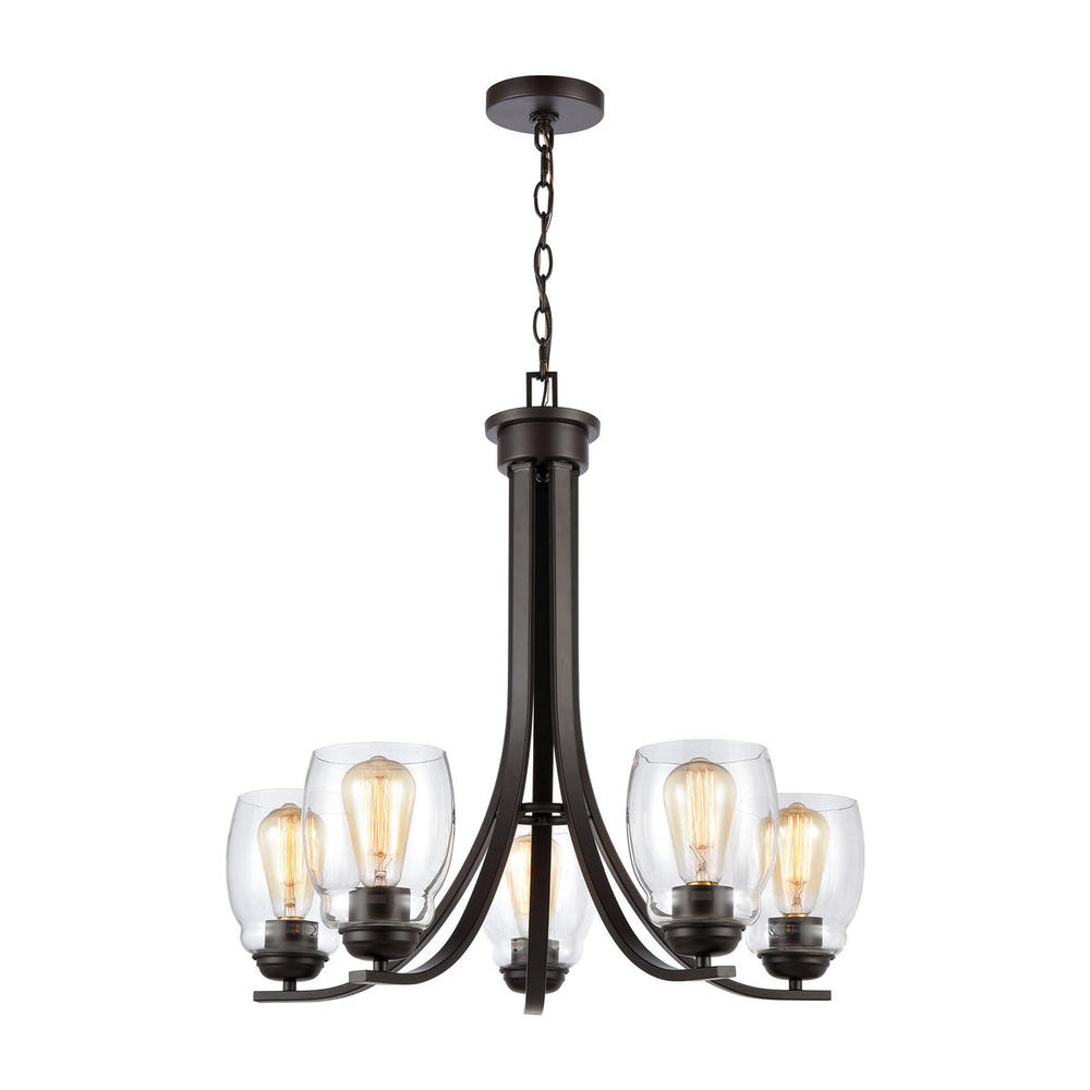 Thomas - Calistoga 25'' Wide 5-Light Chandelier - Oil Rubbed Bronze