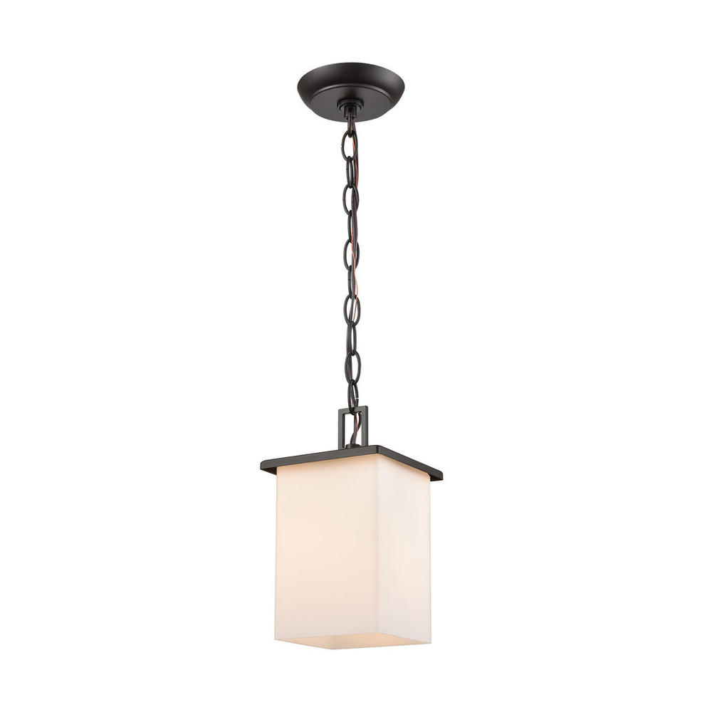 Thomas - Broad Street 5.5'' Wide 1-Light Outdoor Pendant - Textured Matte Black