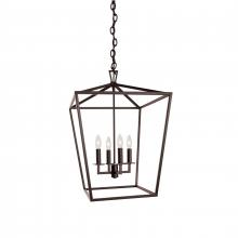 ELK Home 1081-BR-NG - Cage 18'' Wide 4-Light Pendant - Bronze