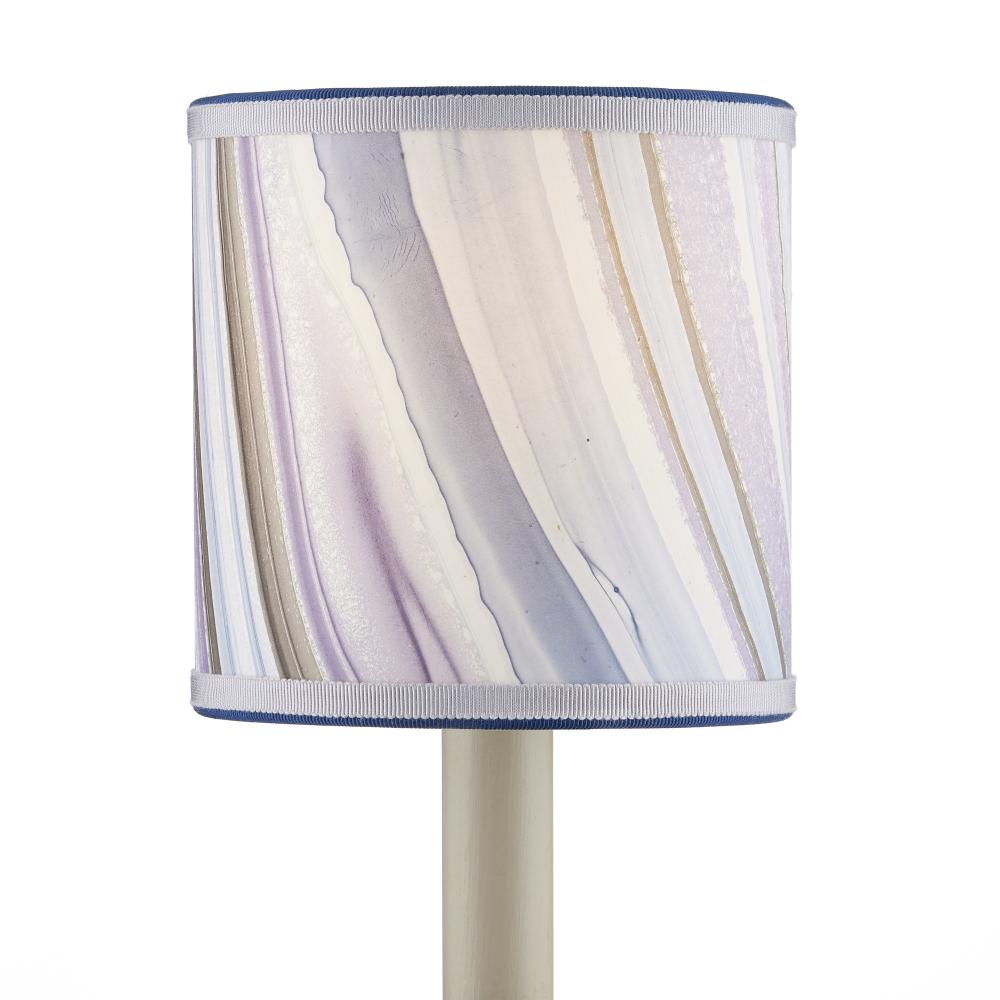 Marble Lavender Paper Drum Chandelier Shade