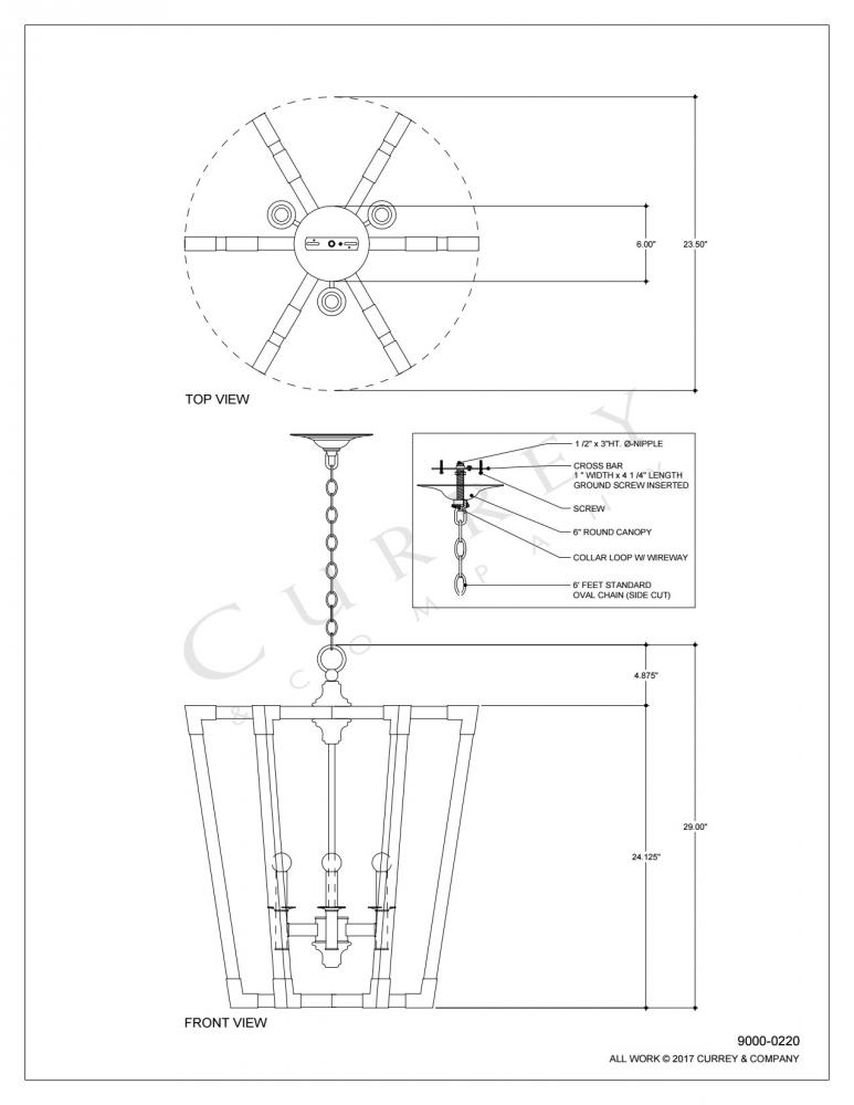 Bastian Medium Chestnut Lantern