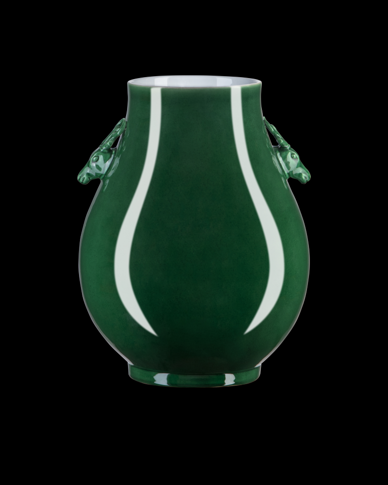 Imperial Green Deer Ears Vase