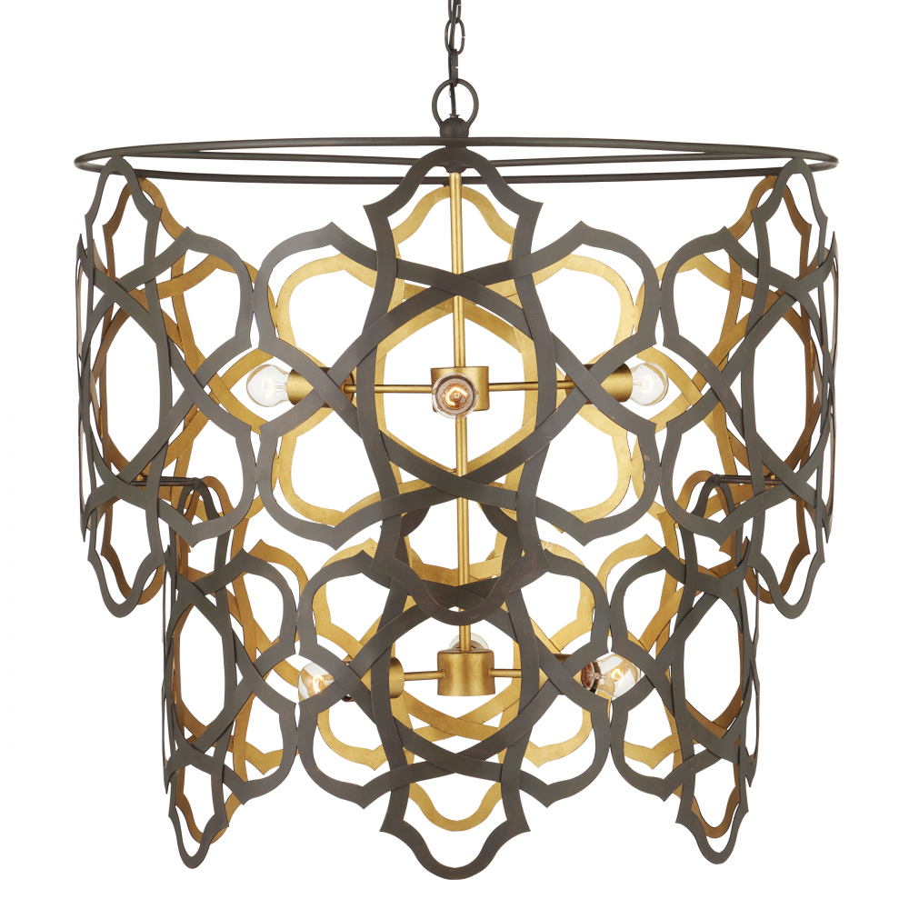 Mauresque Medium Bronze & Gold Chandelier