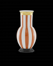 Currey 1200-0387 - De Luca Small Coral Stripe Vase